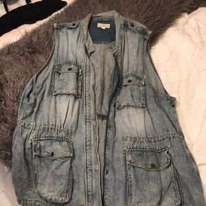 Lucky brand blue Jean vest